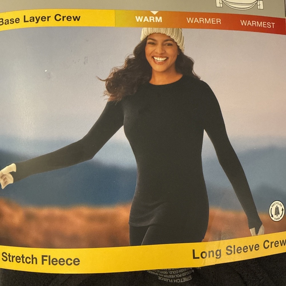 ClimateRight Cuddl Duds Women Small Long Sleeve Fleece Crew Base Layer Top Warm